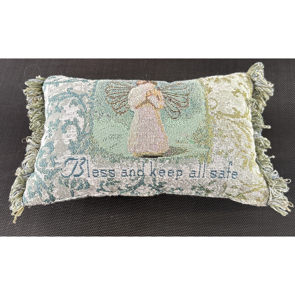 Willow Tree Angel Tapestry Pillow Small Lumbar Blessing Prayer Christmas